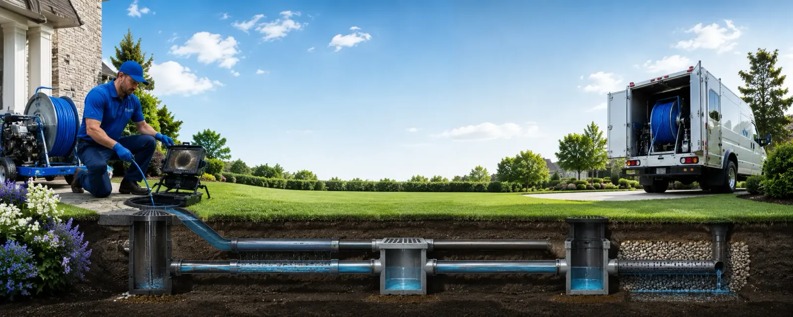 Outdoor drain cleaning information for Martell, NE